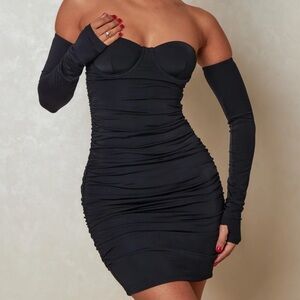 Black Mini Dress w/ Detachable Sleeves
